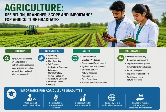 Agriculture: Definition, Branches, Scope and Importance for Agriculture Graduates