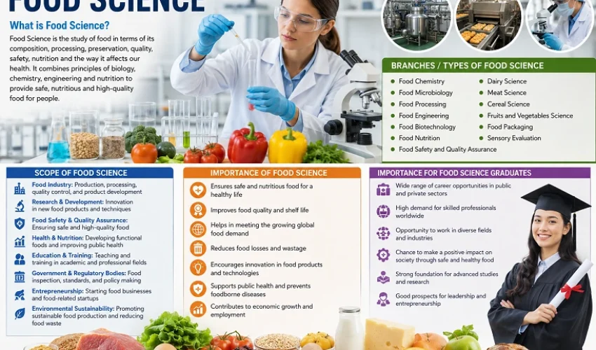 Food Science: Definition, Branches, Scope and Importance for Food Science Graduates